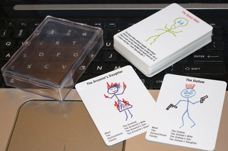 Dysfunctional Families demo cards printed by MPC with plastic box